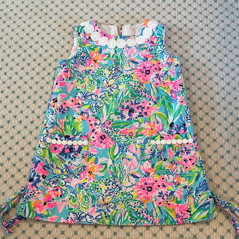 Lilly Pulitzer Kids Dress - Pink, Blue, Green Floral 4t